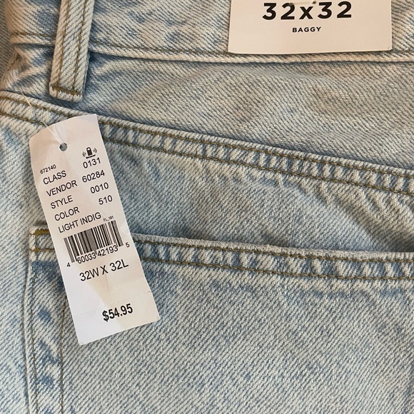 PacSun Baggy Straight Leg Jeans Light Indigo Blue Denim Mens Size 32x32 - Picture 13 of 14